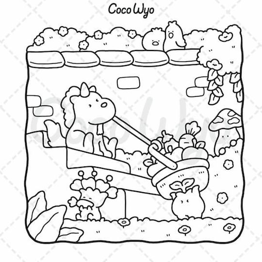Coco Wyo Lala Friends Colouring Book Adults Teens Featuring Dreamy Characters In Imagined Worlds