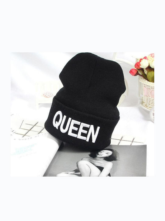 Beanie Γυναικείος Σκούφος Πλεκτός σε Μαύρο χρώμα