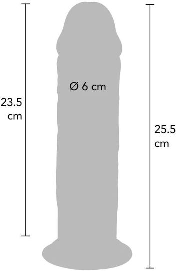 Get Real Deluxe Glass Dildo With Suction Cup Flesh