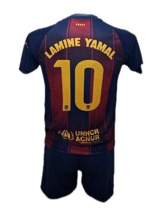 Παιδικό Σετ Ποδοσφαίρου Barcelona Lamine Yamal Μπλε Κόκκινο Ριγέ 2912-25