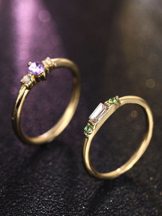 Set Damen Ringe mit Zirkonia