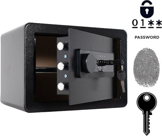 Seif cu Blocare Digitală și Amprentă Digitală, cu Dimensiunile L25xW35xH25cm SF00002