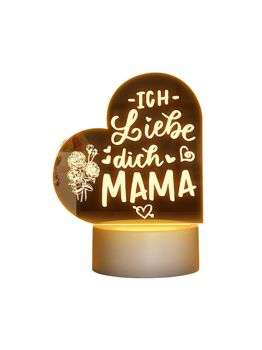 Decorative Lamp Heart Beige