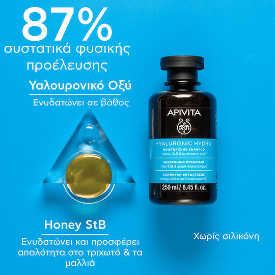 Apivita Hyaluronic Hydra Σαμπουάν Ενυδάτωσης 250ml