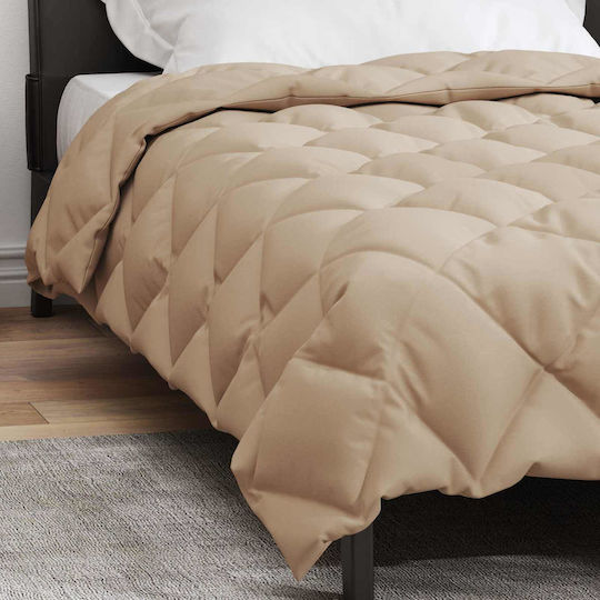 vidaXL Παπλωματοθήκη Μονή 135x200 Taupe