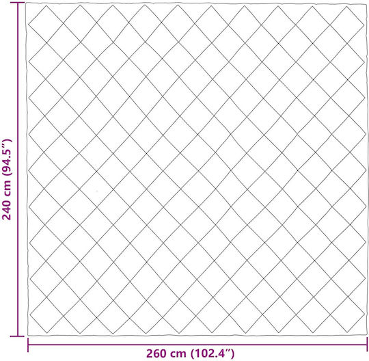 vidaXL Duvet Cover Queen 240x260 Μαύρο Και Ταμπά