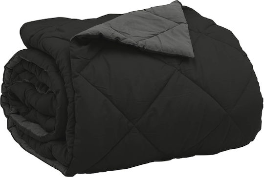 vidaXL Duvet Cover Queen 220x240 Black and Anthracite