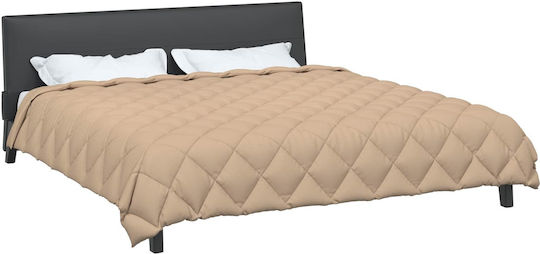 vidaXL Duvet Cover Double 200x220 Taupe