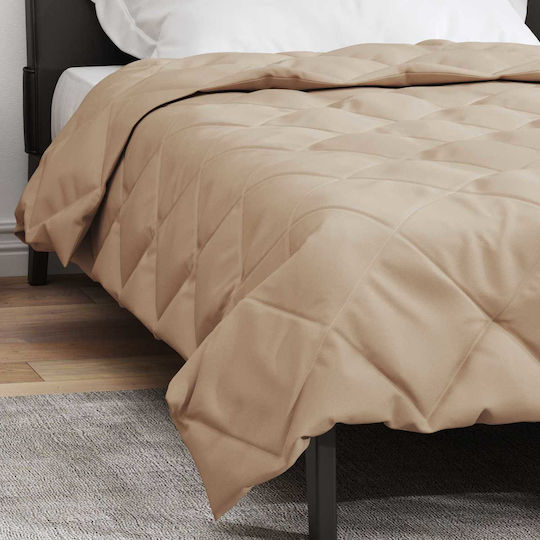vidaXL Double Blanket 200x135cm Taupe