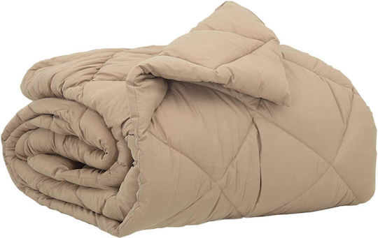 vidaXL Double Blanket 200x135cm Taupe