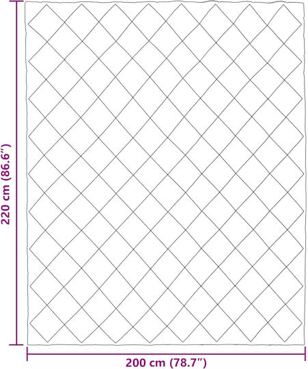 vidaXL Super King Decke 220x200cm Grün