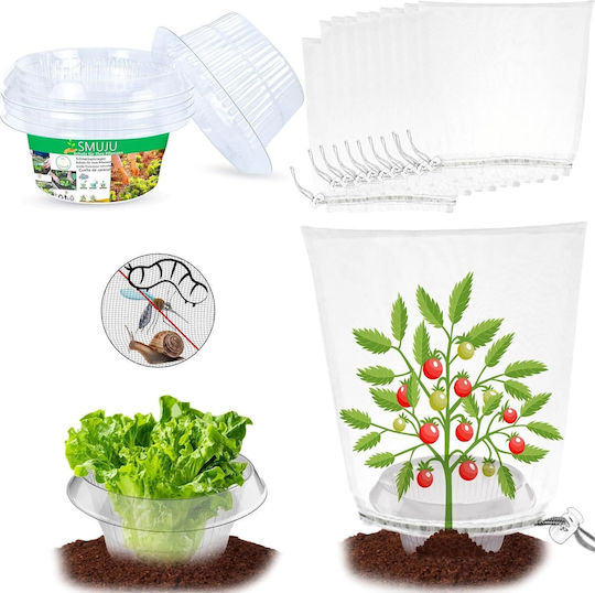 Set 20 Collars 20 Nets Plant Protection Against Slugs Insects