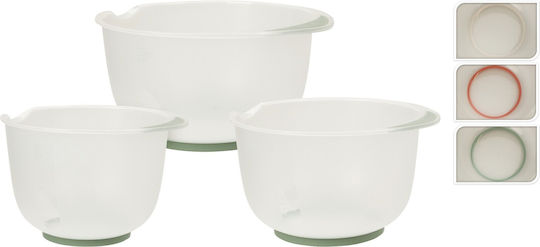 Set 3 Boluri De Amestecare Excellent Houseware Polipropilenă 1.5 2 2.5 L Verde Transparent