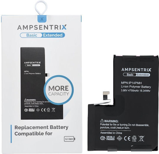 Ampsentrix Compatible Replacement Battery 4750mAh for iPhone 14 Pro Max