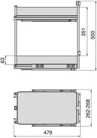 Two-Tier Wagon With Wooden Bottom Emuca Harmony 8382335 Brake Cabinet 300mm