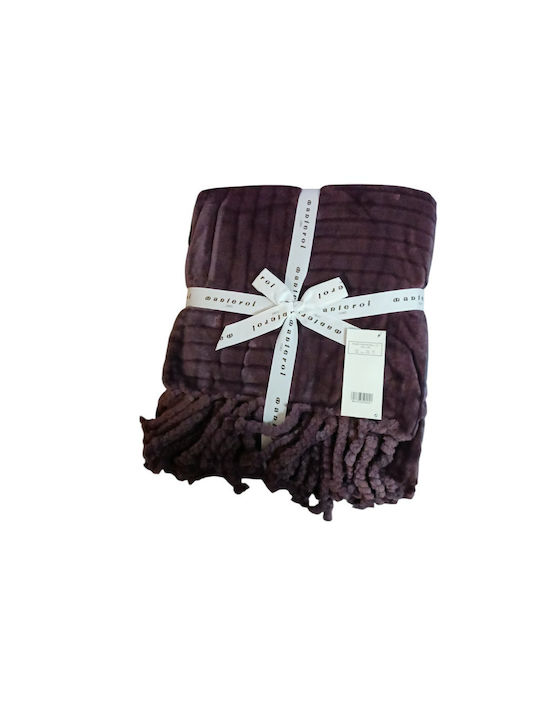 Manterol Casa Galia Armchair Throw 130x170cm Burgundy