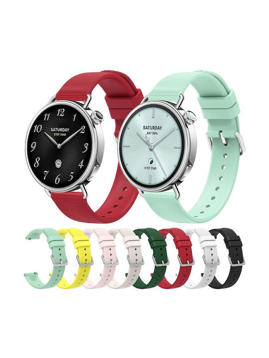 Μονόχρωμο Λουράκι Ρολογιού Σιλικόνη Υφή Xiaomi Watch S4 41mm Μαύρο