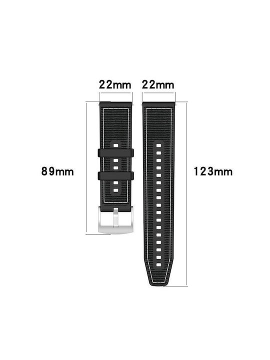 Hybrid Nylon Silicone Braid Watch Strap 20 Mm Coros Pace 2 Apex 2 42 Mm Green