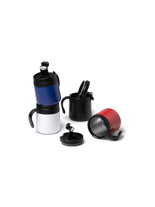 Vake Becher Metallisch mit Deckel Rot 350ml