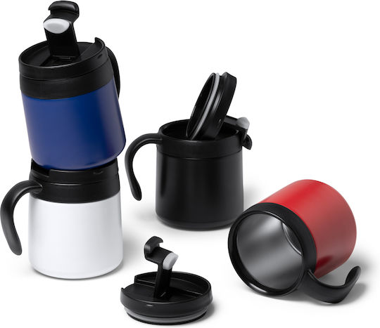 Vake Mug Metallic with Lid Red 350ml