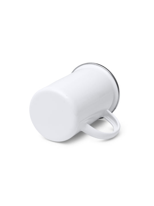 Alepo Κούπα Εμαγιέ Λευκή 380ml