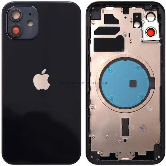 Κапак за замяна на батерията Back Housing Заден Черен за Apple iPhone 12