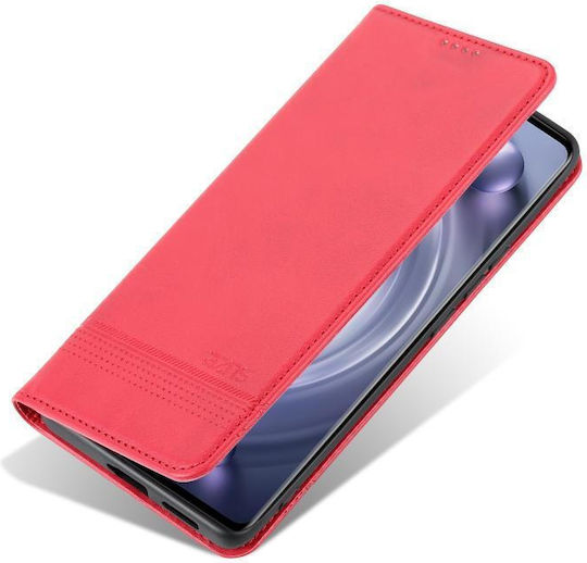 X80 Pro Azns Back Cover Δερμάτινο / Δερματίνης / Σιλικόνης Μαγνητικό Κόκκινο (Vivo X80 Pro)