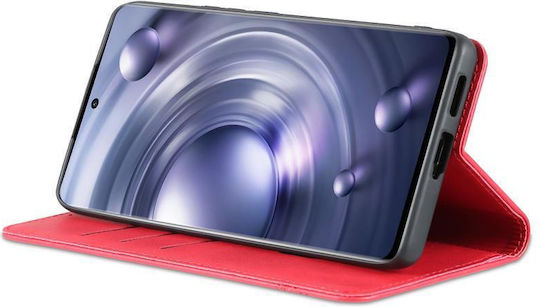 X80 Pro Azns Back Cover Δερμάτινο / Δερματίνης / Σιλικόνης Μαγνητικό Κόκκινο (Vivo X80 Pro)