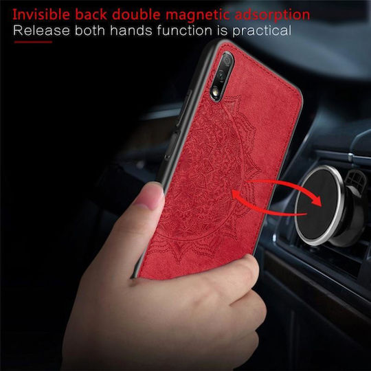 Embossed Mandala Pattern Back Cover Plastic / Silicon / Tesatura Magnetic Gri (Honor 9X)