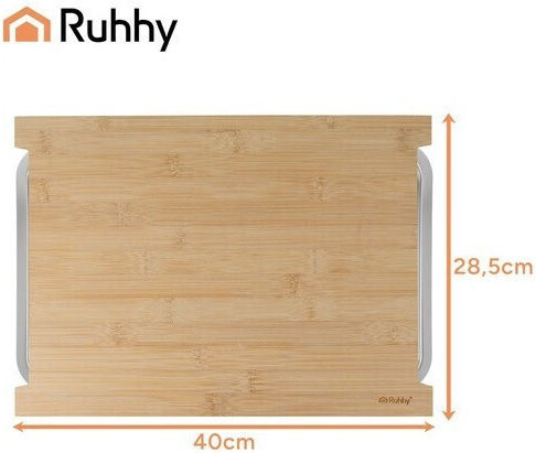 Ruhhy Schneidebrett für Brot Bambus Beige 40x28.5cm 2Stück