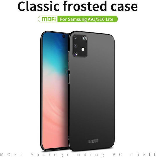 Galaxy Umschlag Rückseite Kunststoff Schwarz (Samsung Galaxy A91, S10Lite)