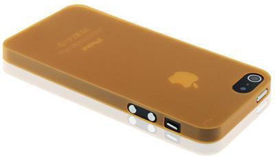 Ultra Thin Umschlag Rückseite Kunststoff 0.3mm Orange (iPhone 5/5s/SE)
