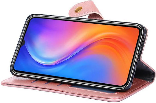 20 R Wallet Δερμάτινο / Δερματίνης / Σιλικόνης Ροζ Χρυσό (TCL 20 R 5G, TCL Bremen, TCL 20 AX 5G)