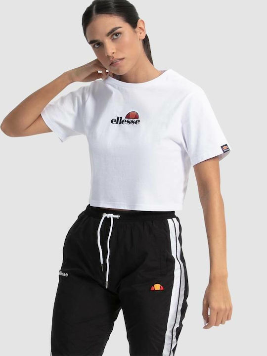 Fireball Women's Athletic Crop Top Short Sleeve White