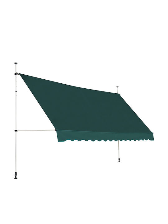 Costway Zelt Terrasse mit LEDs Grün 3x4m