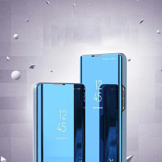 Plated Mirror Horizontal Книга Кожа Син (Realme C11)