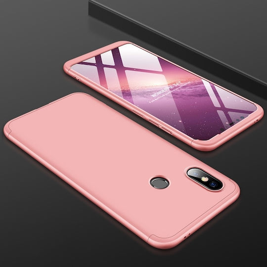 Three Stage Splicing Full Coverage Umschlag Rückseite Kunststoff Rose Gold (Xiaomi Mi 8)