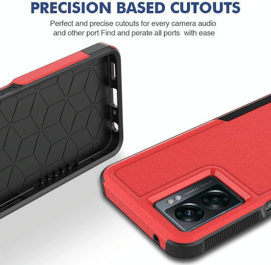 Back Cover Plastic / Silicon Roșu (Oppo A57s)