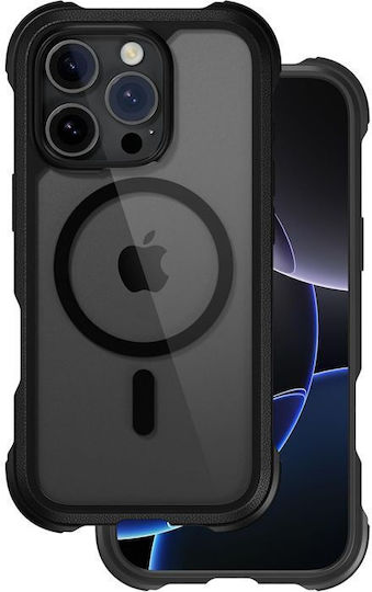 Mageasy Odyssey M Back Cover Δερμάτινο / Σιλικόνης Μαύρο (iPhone 16 Pro Max)