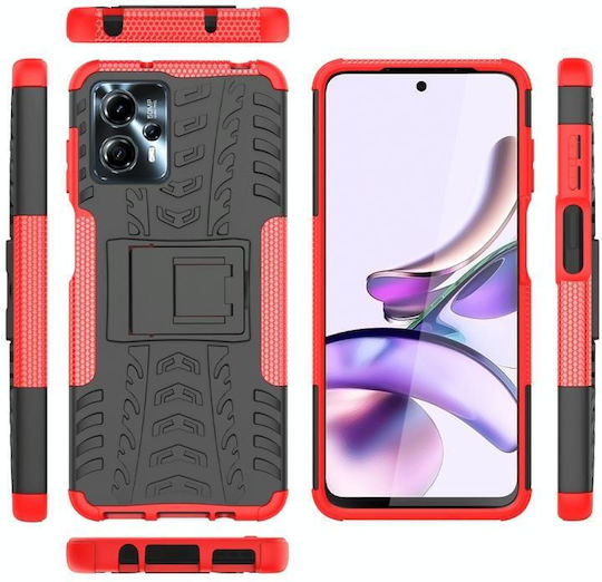 Задна корица Силикон / Пластмаса Червен (Moto G23)