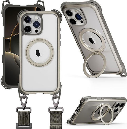 Mageasy Odyssey Ultra M With Lanyard 360 Full Cover Σιλικόνης με Λουράκι (iPhone 16 Pro Max)