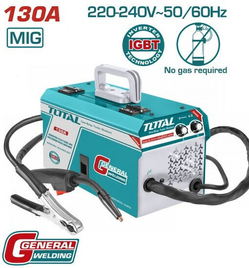 Total Welding Machine Inverter MIG / FCAW with Maximum Welding Current 130A and Duty Cycle 40%
