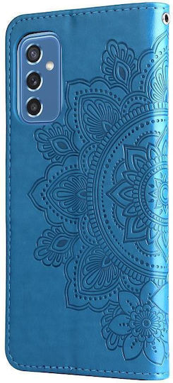 5g 7-petal Flowers Embossed Book Δερμάτινο / Δερματίνης / Σιλικόνης Μπλε (Galaxy M52)