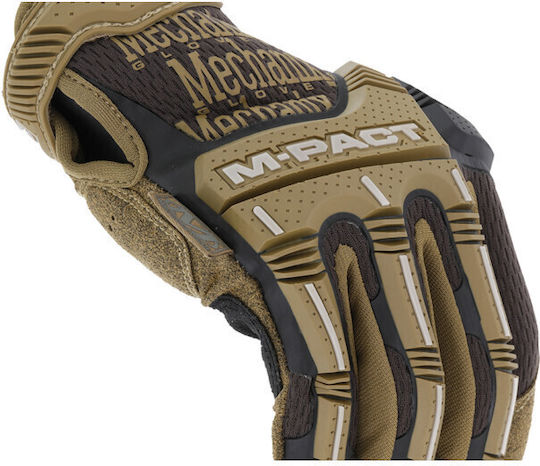 Mechanix Wear M Pact Brown XXL Γάντια Εργασίας Καφέ Συνθετικού Δέρματος
