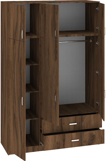 Royal Royal Τρίφυλλη Ντουλάπα 150x58x230cm Καρυδί-oak Royal Royal Τρίφυλλη Ντουλάπα 150x58x230cm Καρυδί-oak