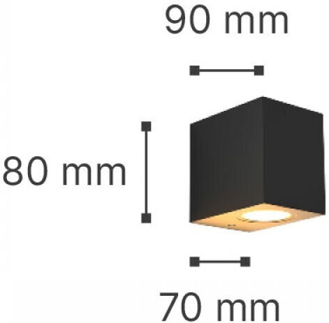 Inlight Spot de exterior montat pe perete GU10 IP54 9x7x8εκ.