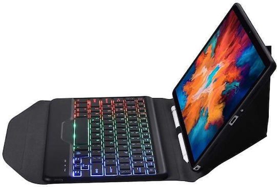 Backlight Flip Cover Δερμάτινη με Πληκτρολόγιο Μαύρη (Lenovo Pad Pro 11.5, Tab P11 Pro 11.5)