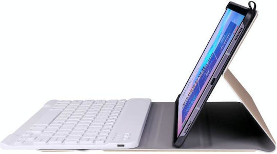 Flip Cover Cu Tastatură În Engleză SUA Auriu Samsung Galaxy Tab S6