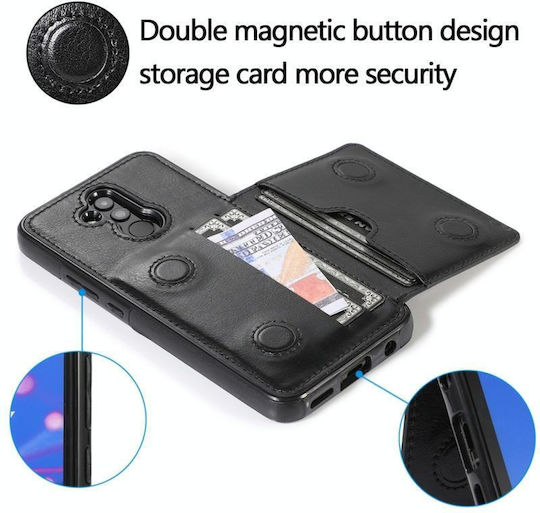 Shockproof Pu Back Cover Silicone / Leather Waterproof Black (Honor 20 Lite)