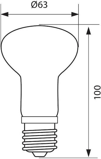 Vivalux LED-Lampe 8W für Fassung E27 und Form R63 Naturweiß 640lm